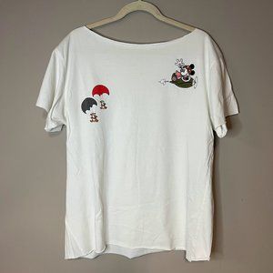 Vintage 1990s Disney Pilot Mickey & Chip & Dale Upcycled T-Shirt